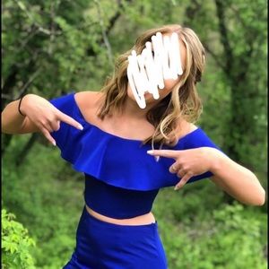 Blue prom dress size 2 down to 0 smoke free home!